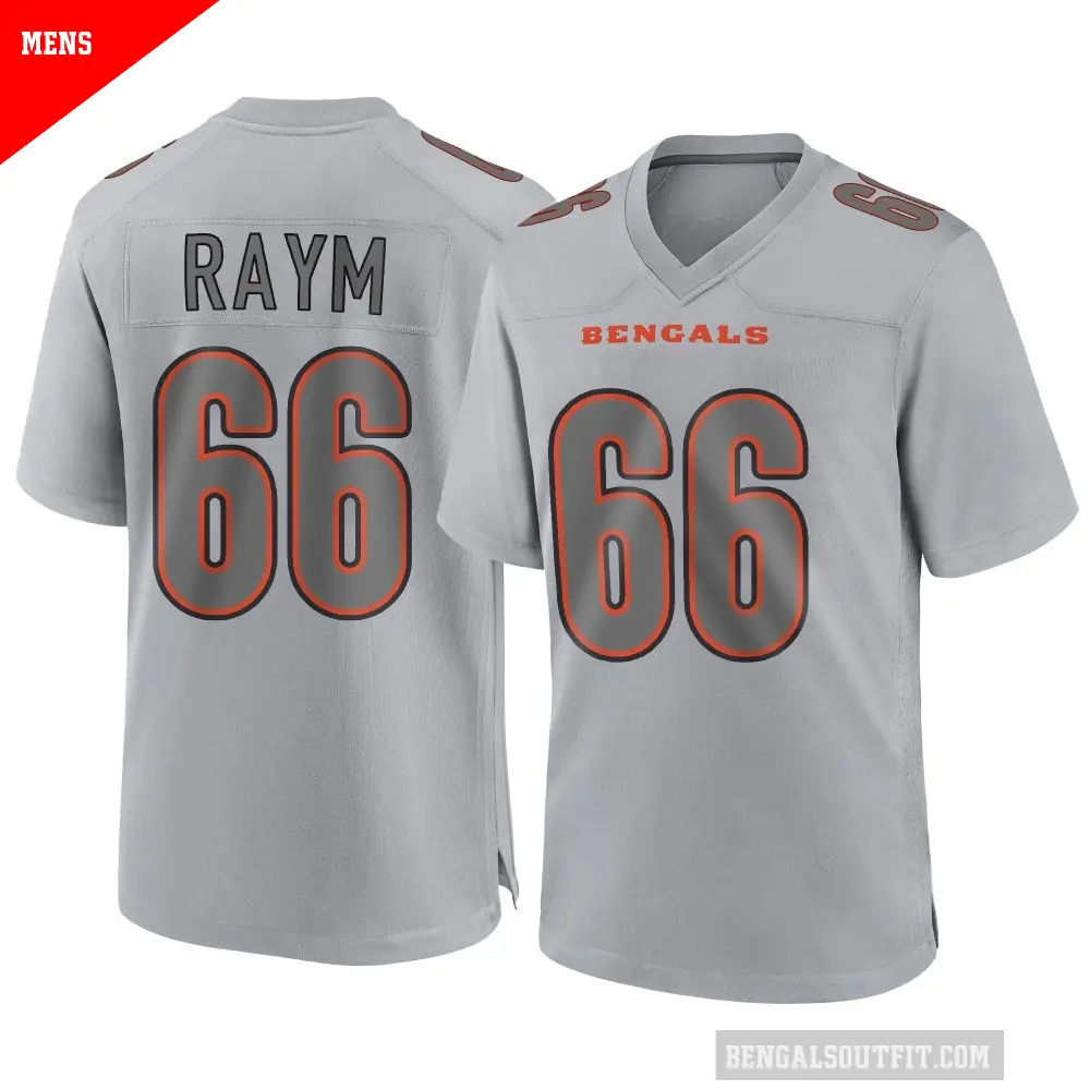 Men's Cincinnati Bengals ＃66 Andrew Raym Gray Game Atmosphere Fashion Jersey