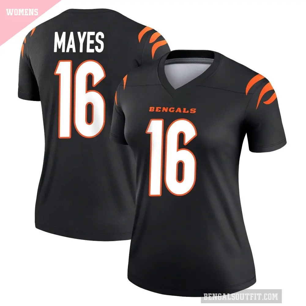 Women's Cincinnati Bengals ＃16 Jamoi Mayes Black Legend Jersey