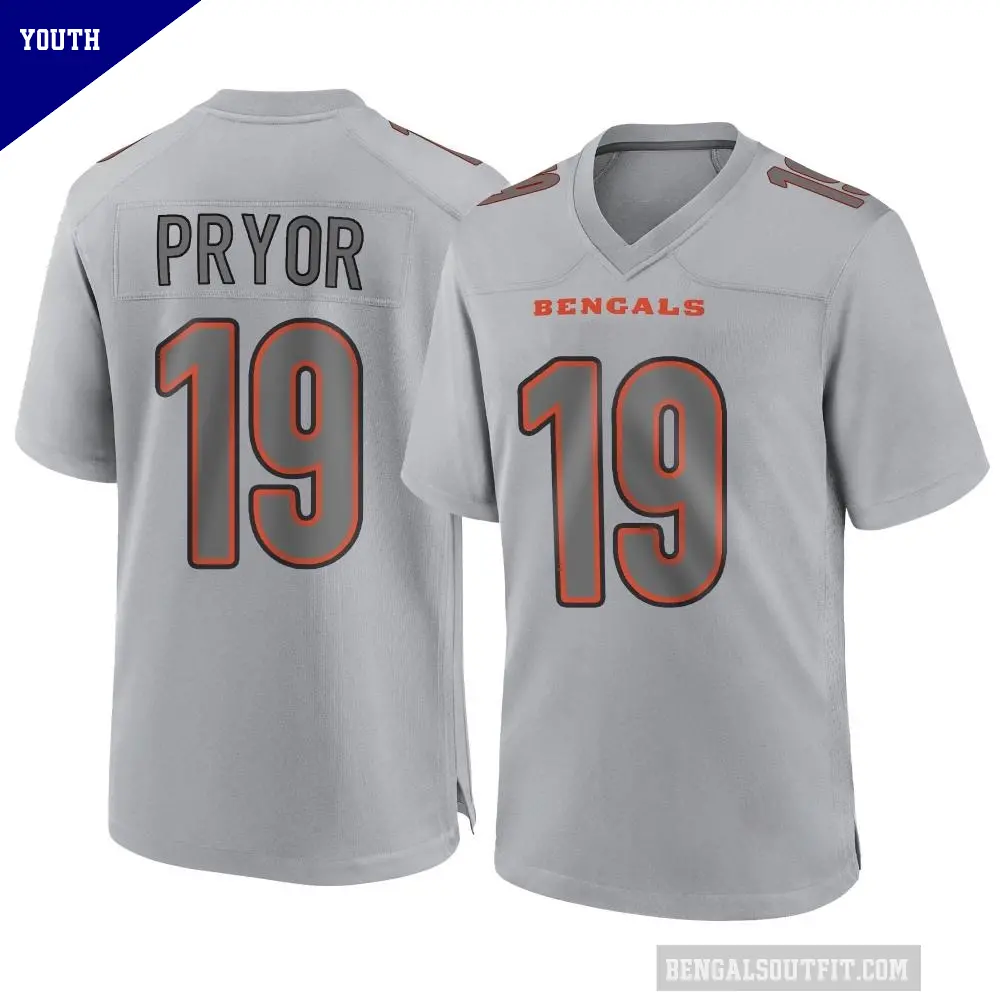 Youth Cincinnati Bengals ＃19 Kendric Pryor Gray Game Atmosphere Fashion Jersey